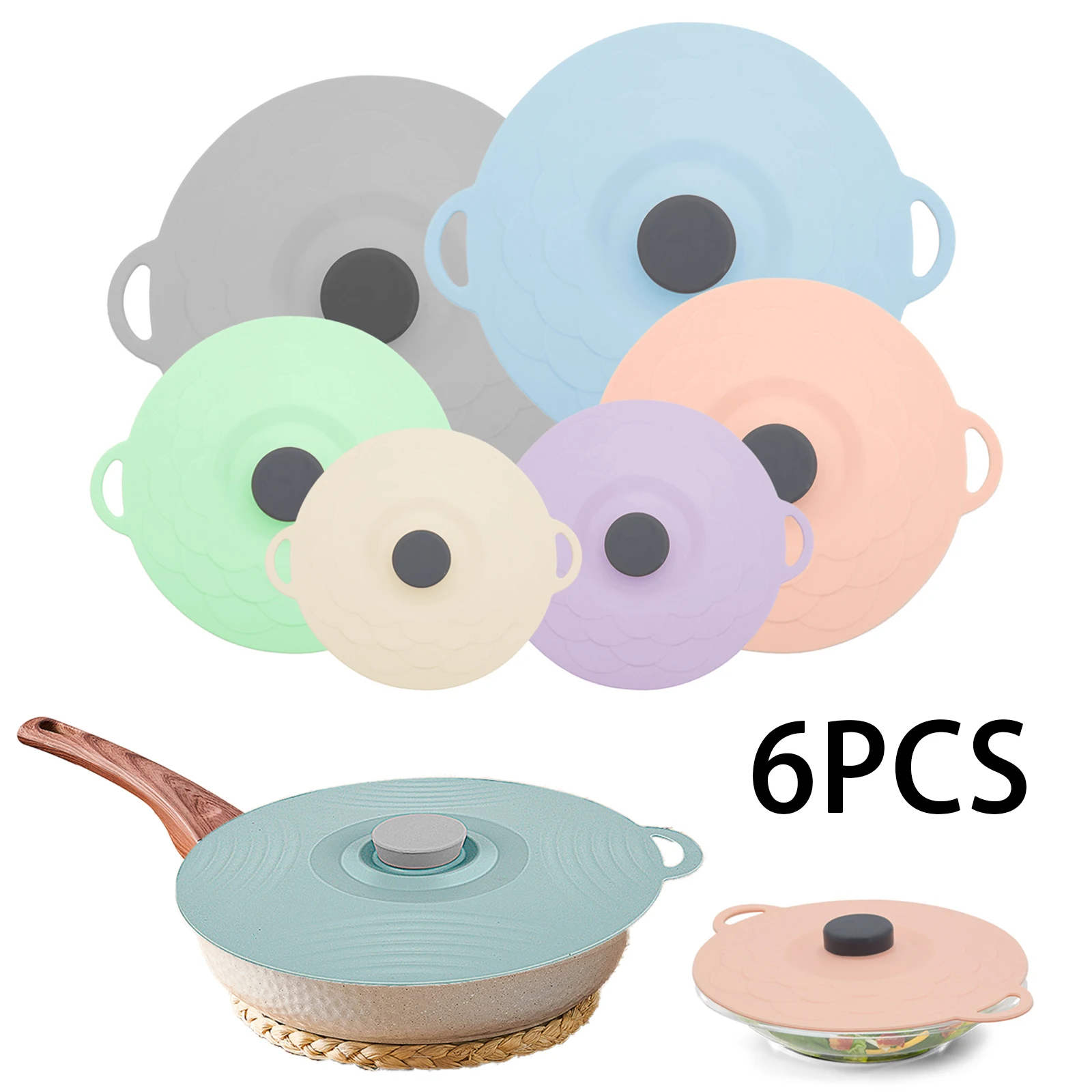 6Pcs Silicone Microwave Bowl Cover Heat-resistant Food Freshener Pan Lid Refrigerator Storage Fresh Keeping Cover Kitchen Tool
6Pcs Silicone Microwave Bowl Cover Heat-resistant Food Freshener Pan Lid Refrigerator Storage Fresh Keeping Cover Kitchen Tool