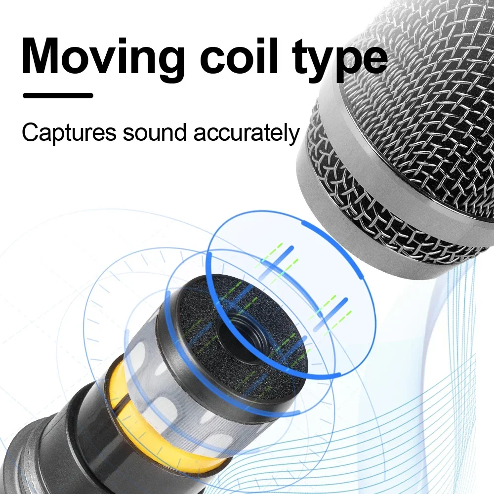 DF206 4 Channel UHF Wireless Microphone System Handheld Mic For Music Studio Equipment Full Set
DF206 4 Channel UHF Wireless Microphone System Handheld Mic For Music Studio Equipment Full Set