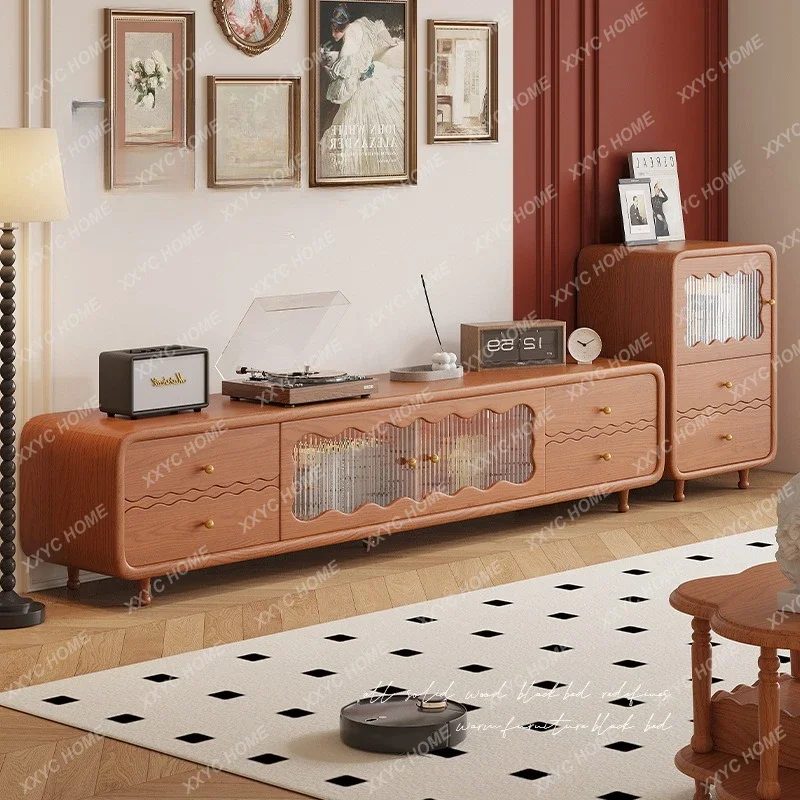 MSolid wood living room household French retro cream medium and ancient style coffee table combination TV cabinet
MSolid wood living room household French retro cream medium and ancient style coffee table combination TV cabinet