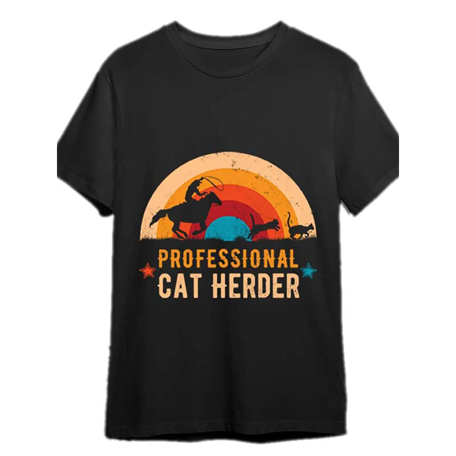 Funny T-shirt Men Women Professional Cat Herder Graphic Tee Cowboy Slogan Top Pet Lover Gift Casual Retro Cotton
Funny T-shirt Men Women Professional Cat Herder Graphic Tee Cowboy Slogan Top Pet Lover Gift Casual Retro Cotton