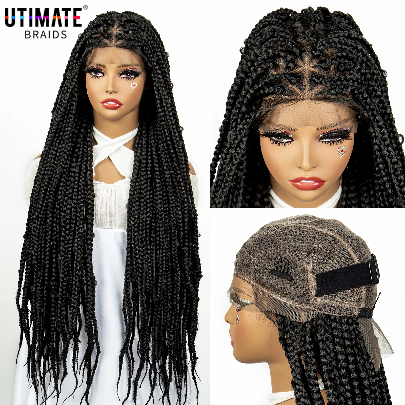 Knotless Braided Wigs Synthetic Full Lace Cornrow Box Braiding Wigs for Black Women 36 Inches Long Hair Wigs with Baby Hair
Knotless Braided Wigs Synthetic Full Lace Cornrow Box Braiding Wigs for Black Women 36 Inches Long Hair Wigs with Baby Hair