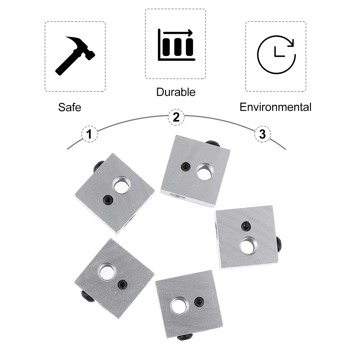 5pcs Aluminum Heating Block Accessories Fast Evenly Heating Compatible MK7 3D Printer Heater Block Hot End 3D
5pcs Aluminum Heating Block Accessories Fast Evenly Heating Compatible MK7 3D Printer Heater Block Hot End 3D