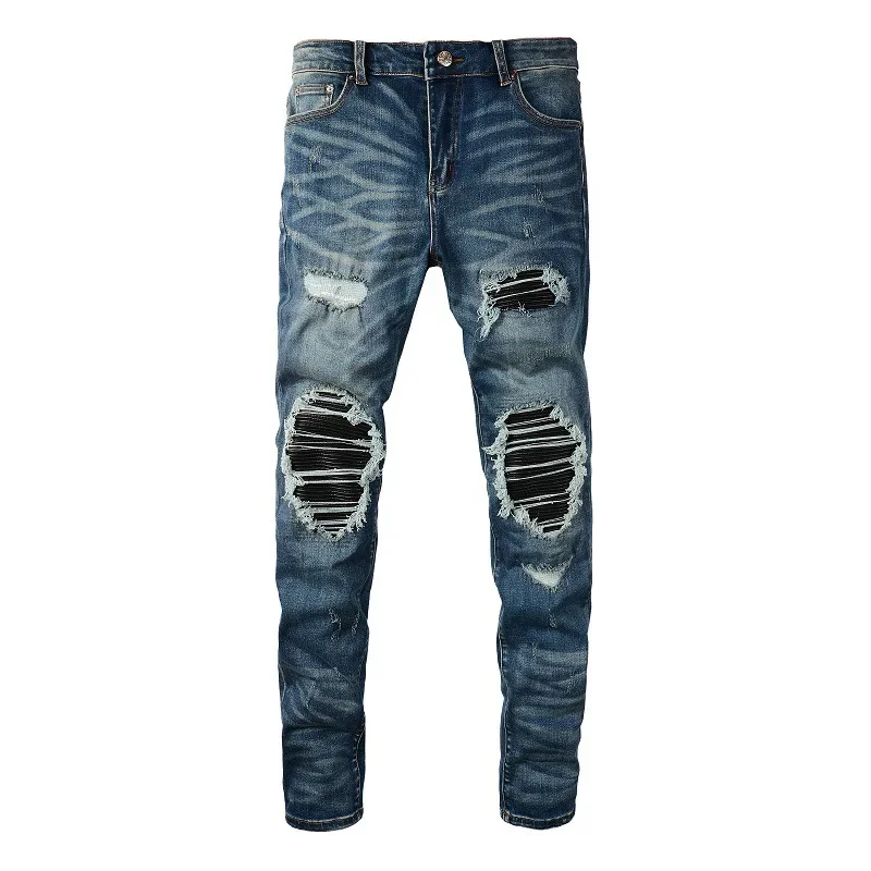 Four Seasons New Fashion Men's Casual Trendy American High Street Washed Vintage Jean Pencil Pants Skinny Retro Blue Denim Pants
Four Seasons New Fashion Men's Casual Trendy American High Street Washed Vintage Jean Pencil Pants Skinny Retro Blue Denim Pants
