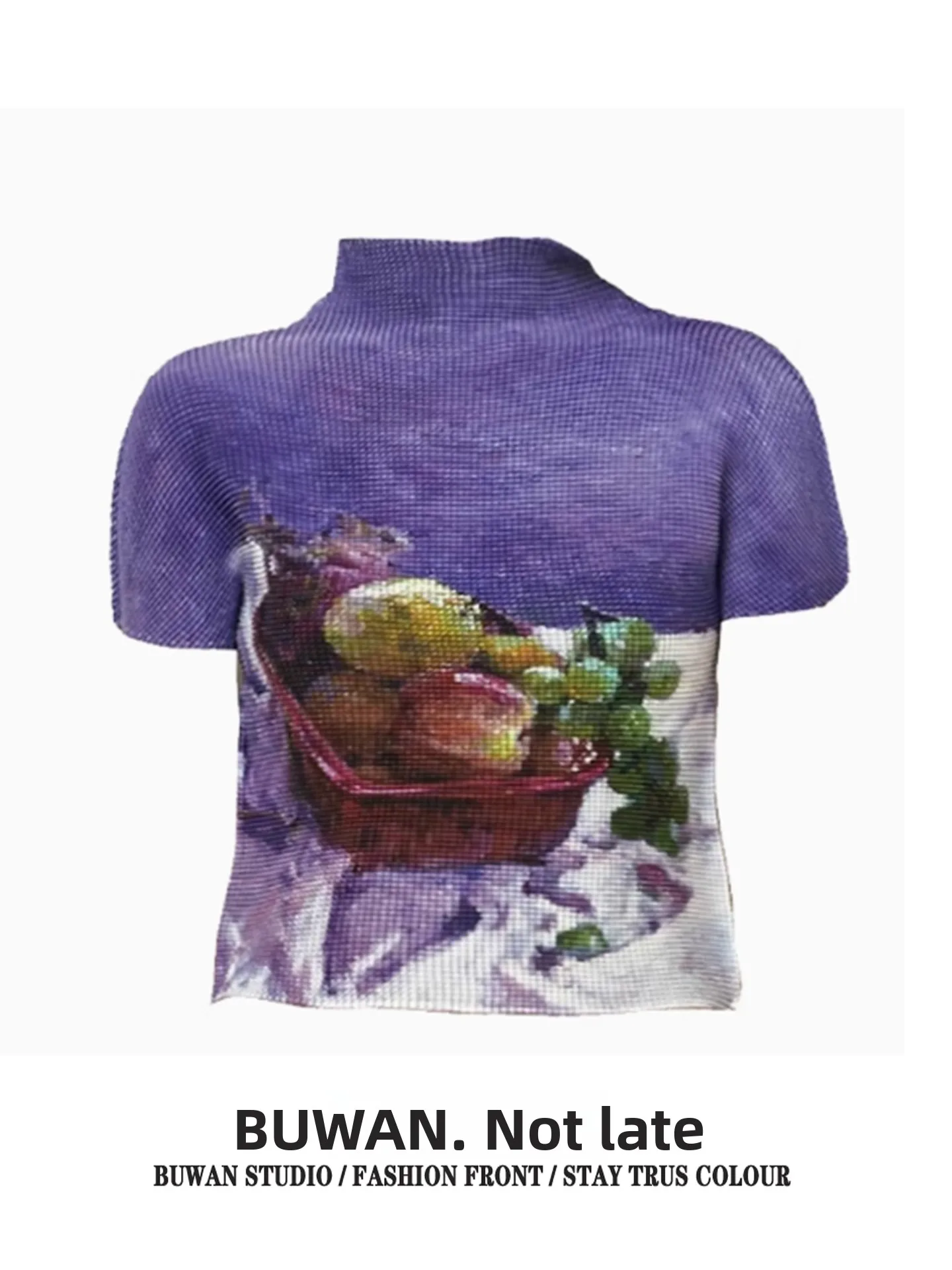 Unique Design Purple Fruit Still Life Pleated T-Shirt Women's Commute Style Short Sleeve Moisture Wicking Summer Top
Unique Design Purple Fruit Still Life Pleated T-Shirt Women's Commute Style Short Sleeve Moisture Wicking Summer Top