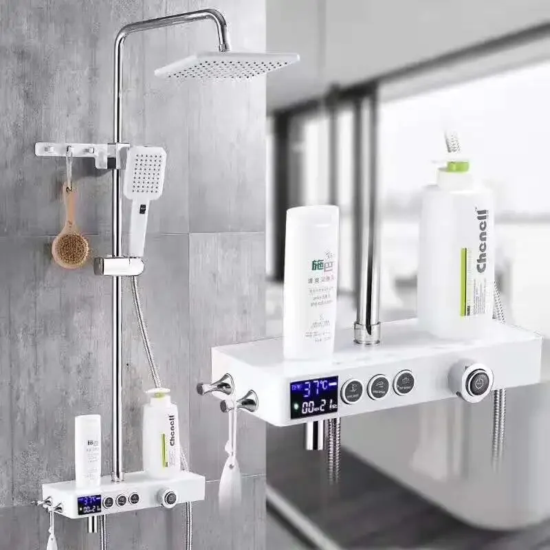 new design Whole sale Popular Wall mounted bathroom shower mixer bath shower faucets rain shower set Thermostatic faucet sets
new design Whole sale Popular Wall mounted bathroom shower mixer bath shower faucets rain shower set Thermostatic faucet sets