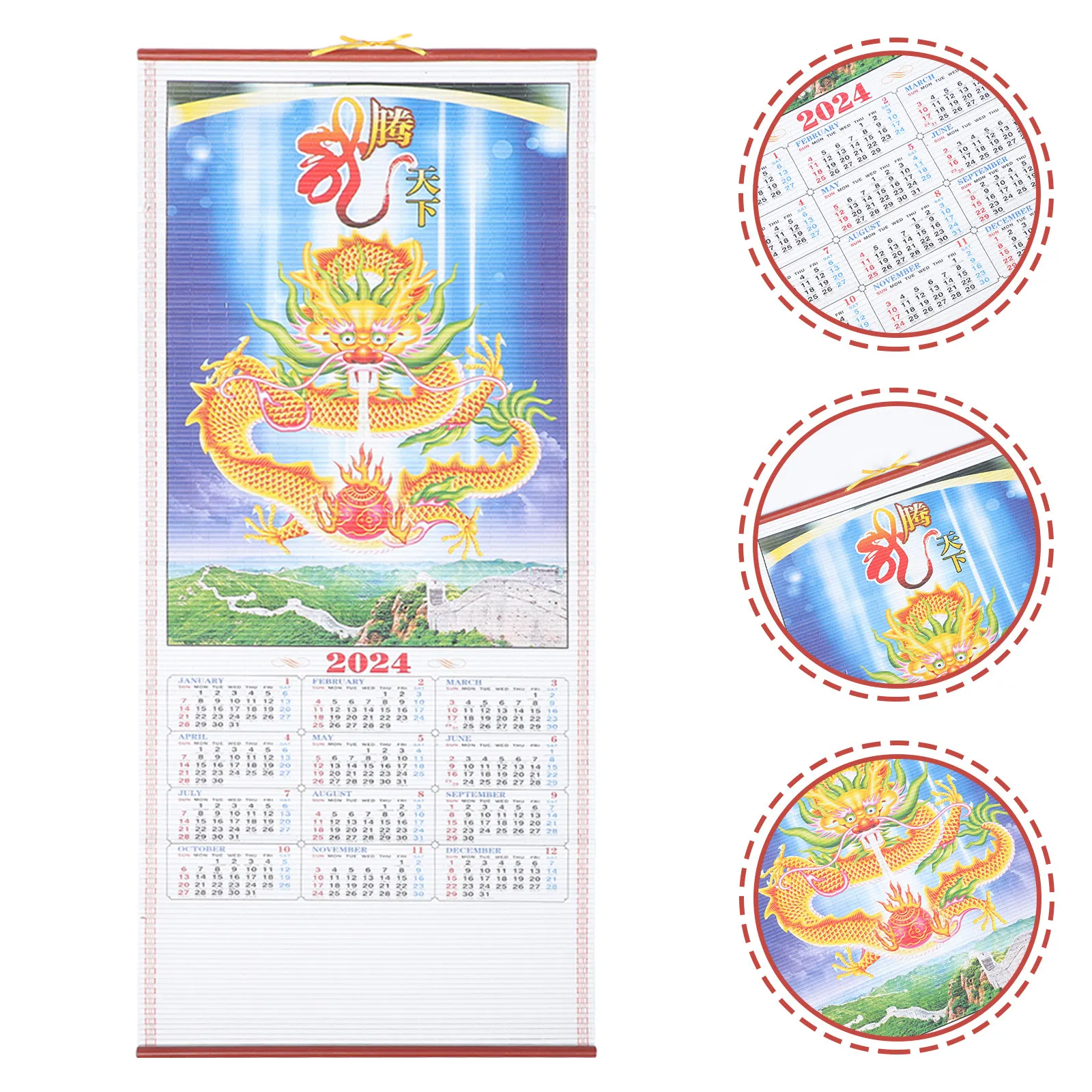2024 Wall Hanging Calendar Dragon Year Theme Traditional Chinese Calendar with Lunar Dates Monthly Layout Large Clear Display
2024 Wall Hanging Calendar Dragon Year Theme Traditional Chinese Calendar with Lunar Dates Monthly Layout Large Clear Display