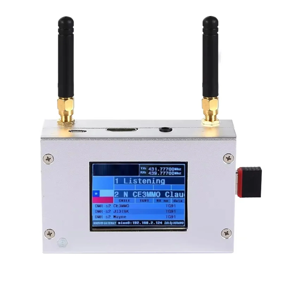 NEW Duplex Hotspot W/ Aluminum Alloy Shell Color Display Screen Supporting for C4FM/DMR/DSTAR P25 with Raspberry Pi1B+
NEW Duplex Hotspot W/ Aluminum Alloy Shell Color Display Screen Supporting for C4FM/DMR/DSTAR P25 with Raspberry Pi1B+