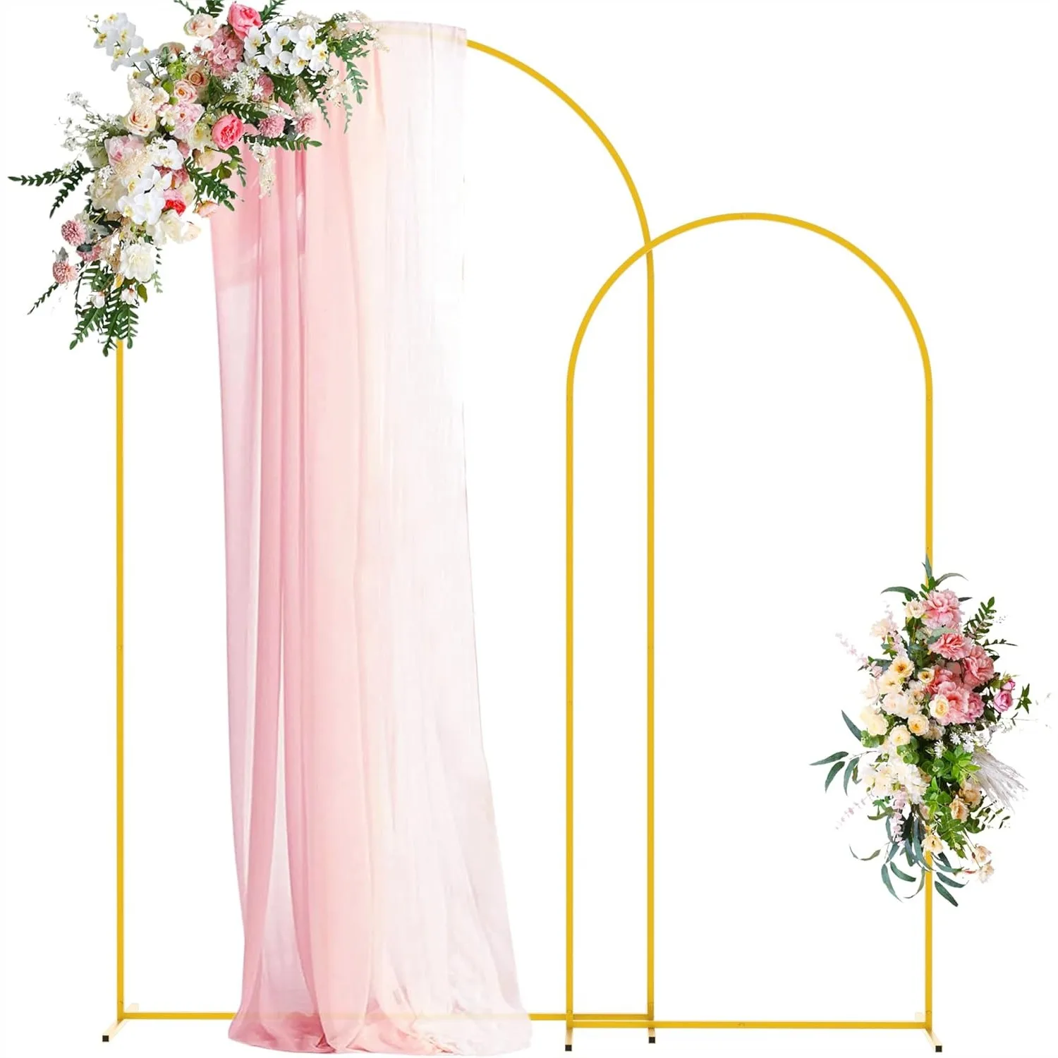 Gold Metal Arch Stand Set of 2 for Wedding Birthday Party Decoration, 7.2ft and 6ft
Gold Metal Arch Stand Set of 2 for Wedding Birthday Party Decoration, 7.2ft and 6ft