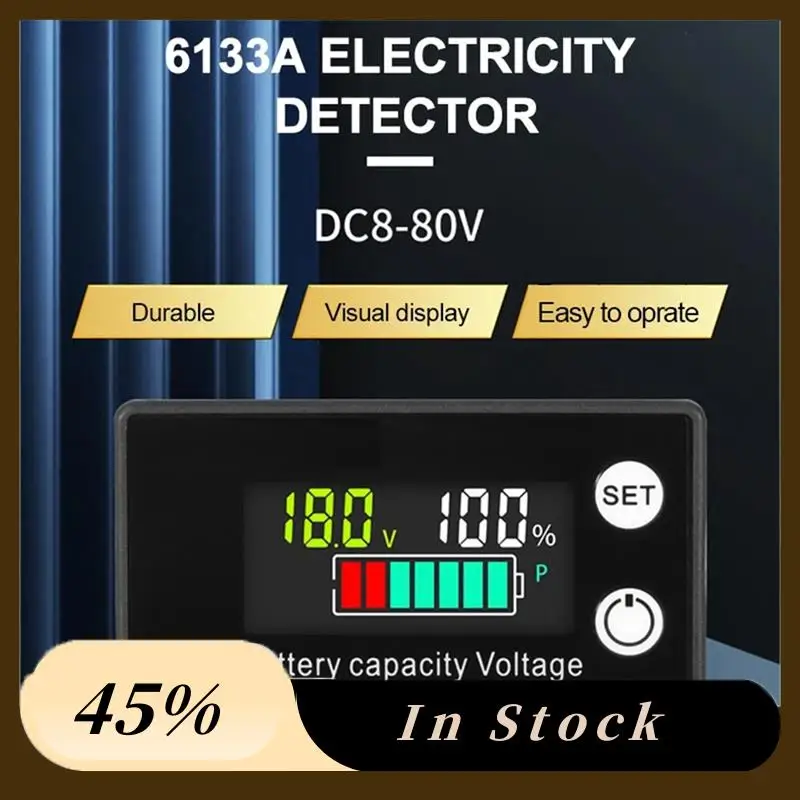 The New LCD Liquid Crystal 8-100V Voltmeter Battery Car Power Detection Digital Lithium Battery Capacity Display Module
The New LCD Liquid Crystal 8-100V Voltmeter Battery Car Power Detection Digital Lithium Battery Capacity Display Module