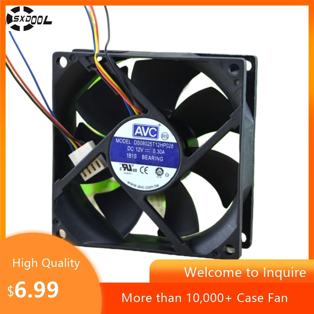 Ds08025t12028 80 мм охлаждающий вентилятор 8 см для AVC 80X80X25 мм 8 см 4-проводной 0,30A двойной шарикоподшипник радиатор процессора вентилятор-кулер
Ds08025t12028 80 мм охлаждающий вентилятор 8 см для AVC 80X80X25 мм 8 см 4-проводной 0,30A двойной шарикоподшипник радиатор процессора вентилятор-кулер