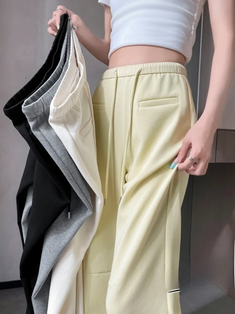 Женские спортивные брюки American Sle Yellow, летние, тонкие, с высокой талией, прямые, широкие, для повседневной носки, в корейском стиле
Женские спортивные брюки American Sle Yellow, летние, тонкие, с высокой талией, прямые, широкие, для повседневной носки, в корейском стиле