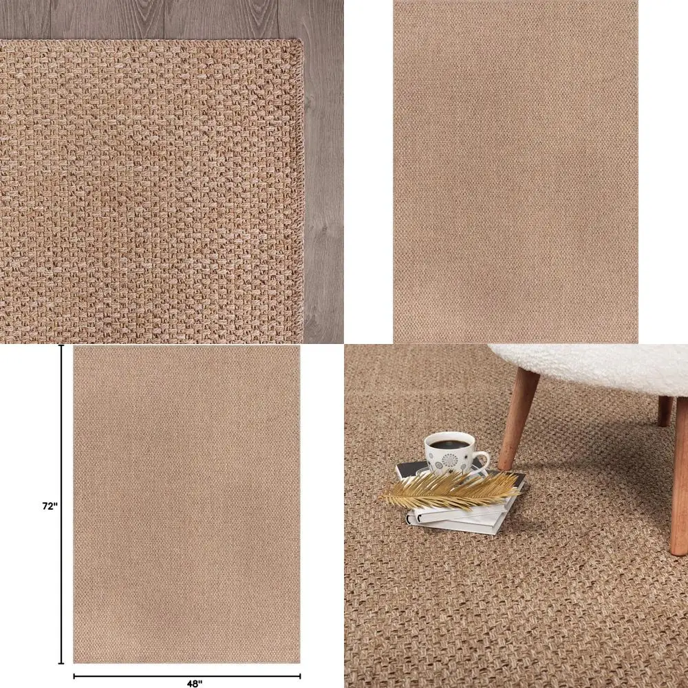 Easy Jute Rug 4x6, Indoor Outdoor Natural Color Farmhouse Area Rugs for Living Room Patio and Kitchen Rug, Solid Boho Woven Desi
Easy Jute Rug 4x6, Indoor Outdoor Natural Color Farmhouse Area Rugs for Living Room Patio and Kitchen Rug, Solid Boho Woven Desi