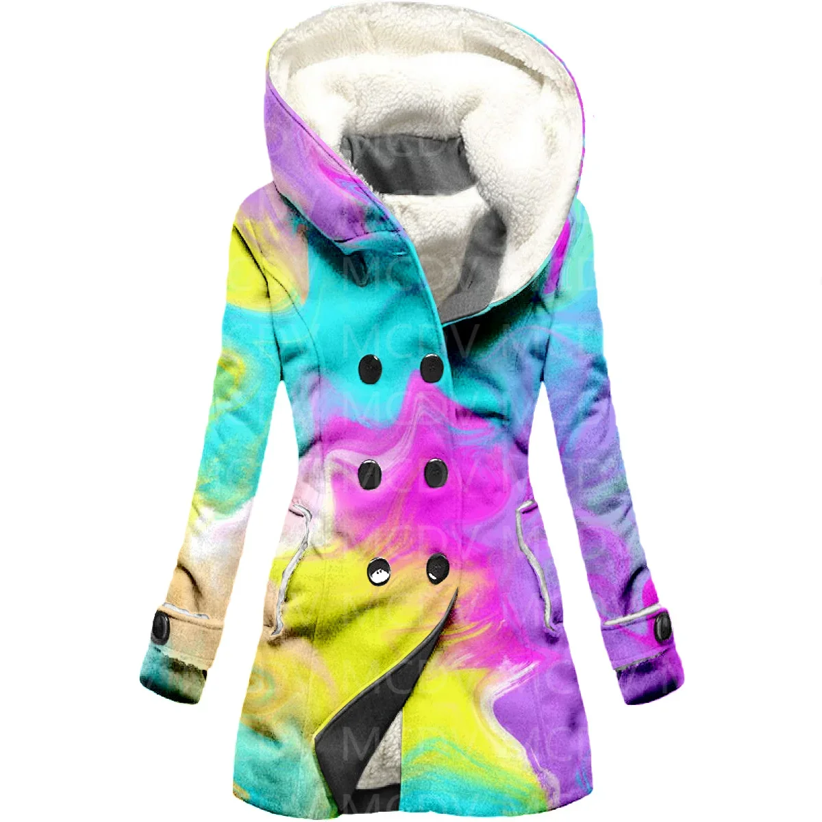 Color Gradient 3D Printed Fleece Hooded Cloak Women Thick Warm Coat Women's Winter Warm Overcoat 03
Color Gradient 3D Printed Fleece Hooded Cloak Women Thick Warm Coat Women's Winter Warm Overcoat 03