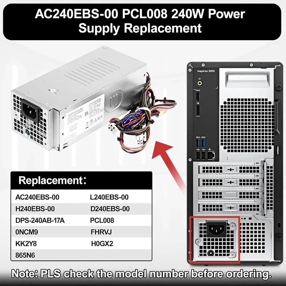 Блок питания 240W AC240EBS-00 для Dell Optiplex 3900MT, 3901MT, 3990MT, 3991MT, 3000MT, 5000MT, 7000MT, Vostro 3690
Блок питания 240W AC240EBS-00 для Dell Optiplex 3900MT, 3901MT, 3990MT, 3991MT, 3000MT, 5000MT, 7000MT, Vostro 3690