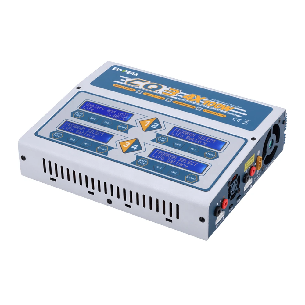 Multifunctional Aviation Model CQ3 4 Channel 110-240V AC/DC Port 6S 100W Balance Battery Charger for LiPo LiFe NiMH NiCd Battery
Multifunctional Aviation Model CQ3 4 Channel 110-240V AC/DC Port 6S 100W Balance Battery Charger for LiPo LiFe NiMH NiCd Battery