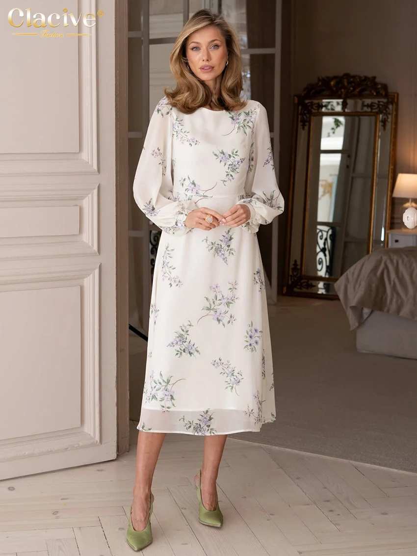 Clacive Fashion Loose Print Women's Dress 2026 Vintage O-Neck Long Sleeve Midi Dresses Elegant Classic High Waist Female Dress
Clacive Fashion Loose Print Women's Dress 2026 Vintage O-Neck Long Sleeve Midi Dresses Elegant Classic High Waist Female Dress