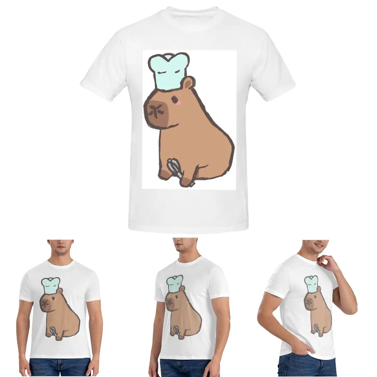 Chef Capybara T-Shirt for Men Cotton Oversized T Shirts Men's Short Sleeve Round Neck Summer Clothes Tops S-6XL
Chef Capybara T-Shirt for Men Cotton Oversized T Shirts Men's Short Sleeve Round Neck Summer Clothes Tops S-6XL