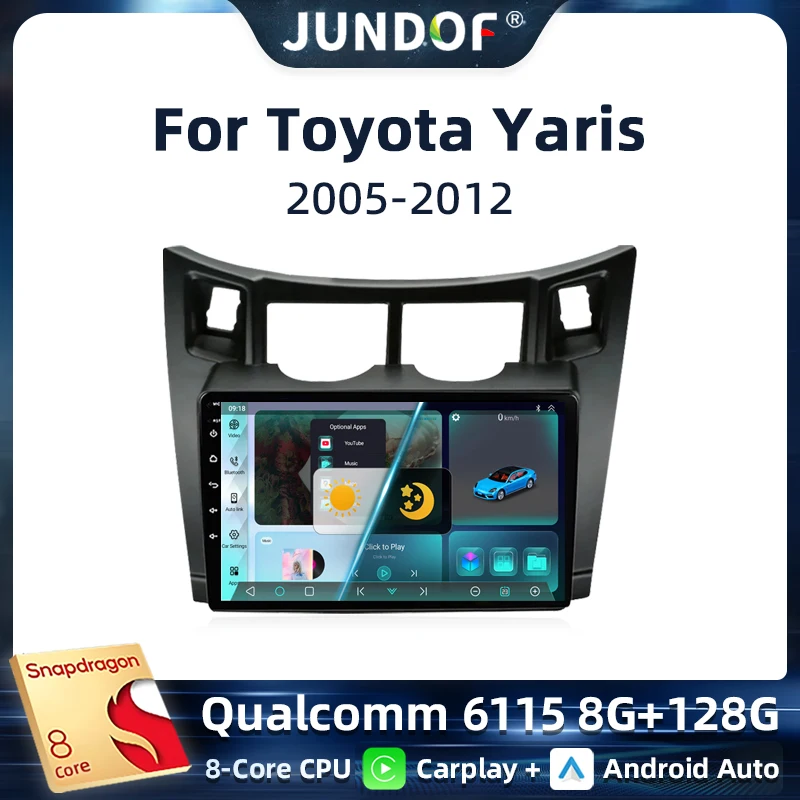 Jundof 2Din 9inch CarPlay Android Auto Car Radio for Toyota Yaris 2005 - 2012 Navigation GPS RDS DSP BT 4G SWC 6115 Headunit
Jundof 2Din 9inch CarPlay Android Auto Car Radio for Toyota Yaris 2005 - 2012 Navigation GPS RDS DSP BT 4G SWC 6115 Headunit