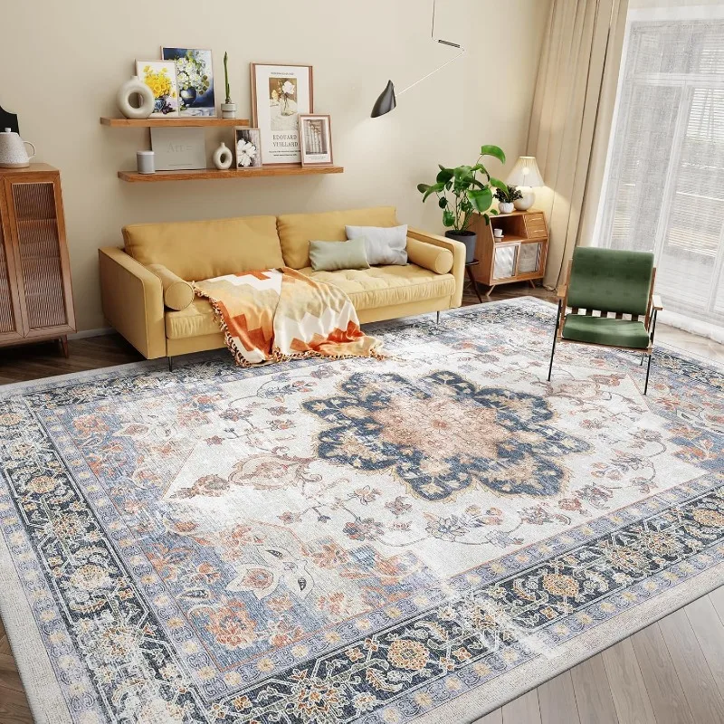 Vintage Washable Rug 5x7 - Machine Washable & Foldable Area Rugs with Non Slip Backing
Vintage Washable Rug 5x7 - Machine Washable & Foldable Area Rugs with Non Slip Backing