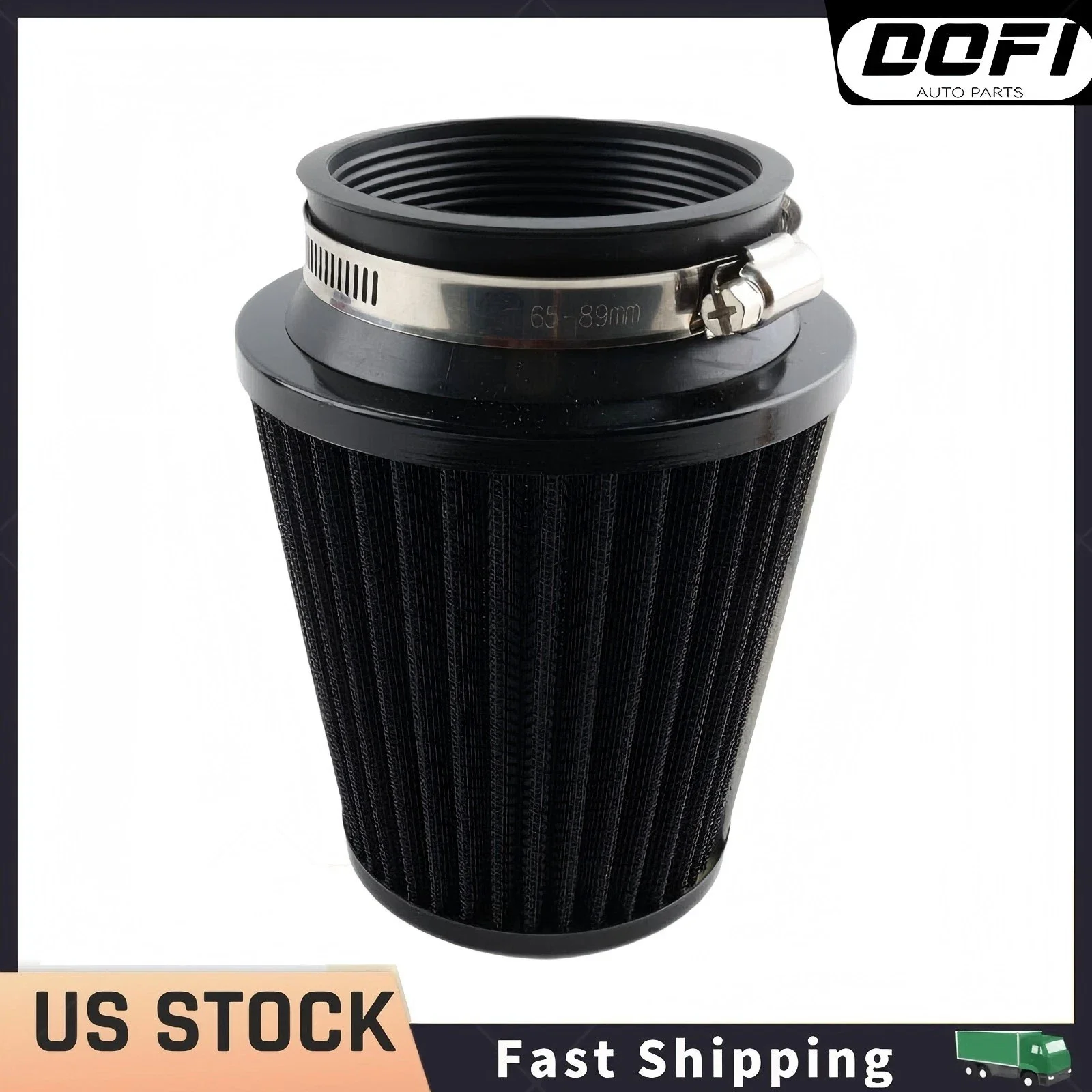 Black 3" 76mm High Flow Inlet Dry Air Filter Cold Air Intake Cone Replacement
Black 3" 76mm High Flow Inlet Dry Air Filter Cold Air Intake Cone Replacement