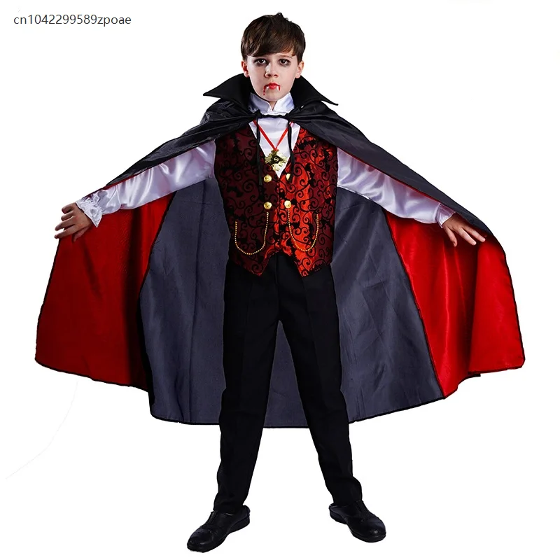 Children's Halloween Vampire Party Costume Boy Vampire Horror Zombie Cosplay Stage Dance Performance Cosplay Costume 2025 New
Children's Halloween Vampire Party Costume Boy Vampire Horror Zombie Cosplay Stage Dance Performance Cosplay Costume 2025 New