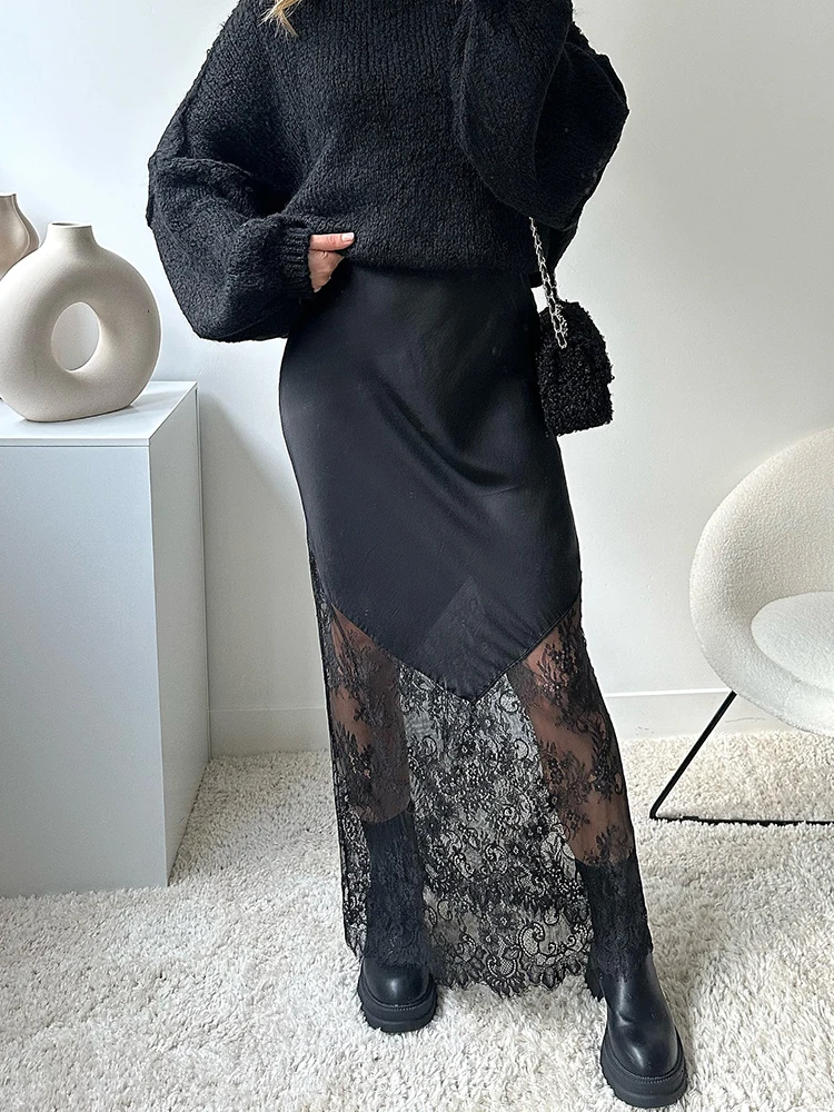 Talenza Vintage Lace Skirts Women Brown Lace Patchwork See-Through Maxi Skirts Sexy High-Waisted Fitted Party Looks Female Skirt
Talenza Vintage Lace Skirts Women Brown Lace Patchwork See-Through Maxi Skirts Sexy High-Waisted Fitted Party Looks Female Skirt