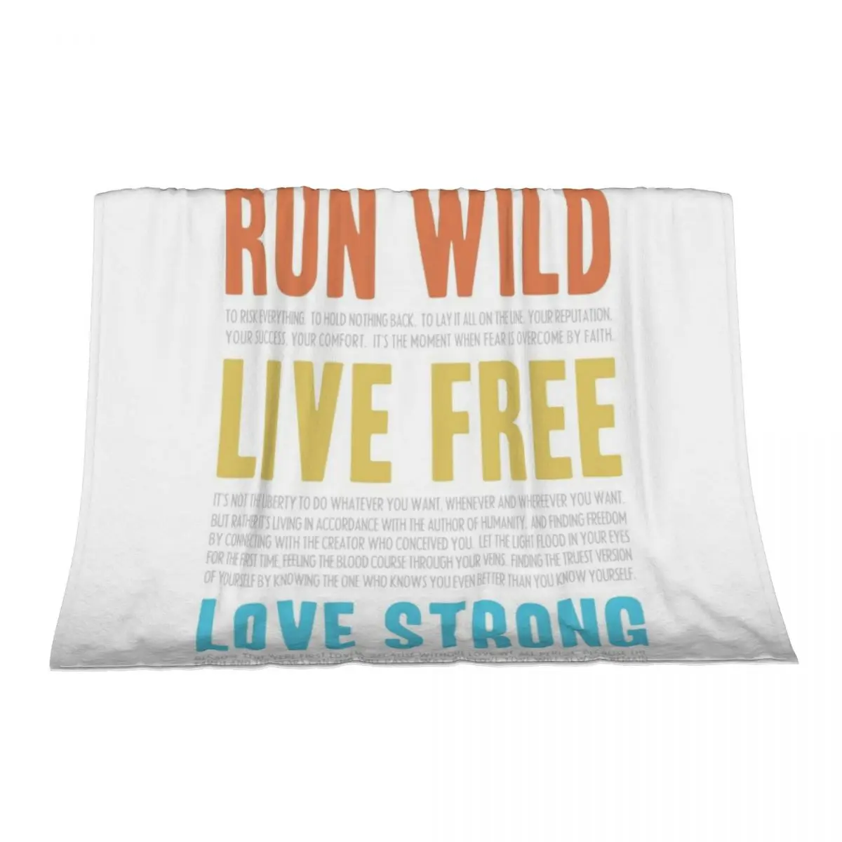 Run Wild. Live Free. Love Strong. (Reprise) Throw Blanket Luxury For Sofa Thin Furrys Luxury Brand Blankets
Run Wild. Live Free. Love Strong. (Reprise) Throw Blanket Luxury For Sofa Thin Furrys Luxury Brand Blankets