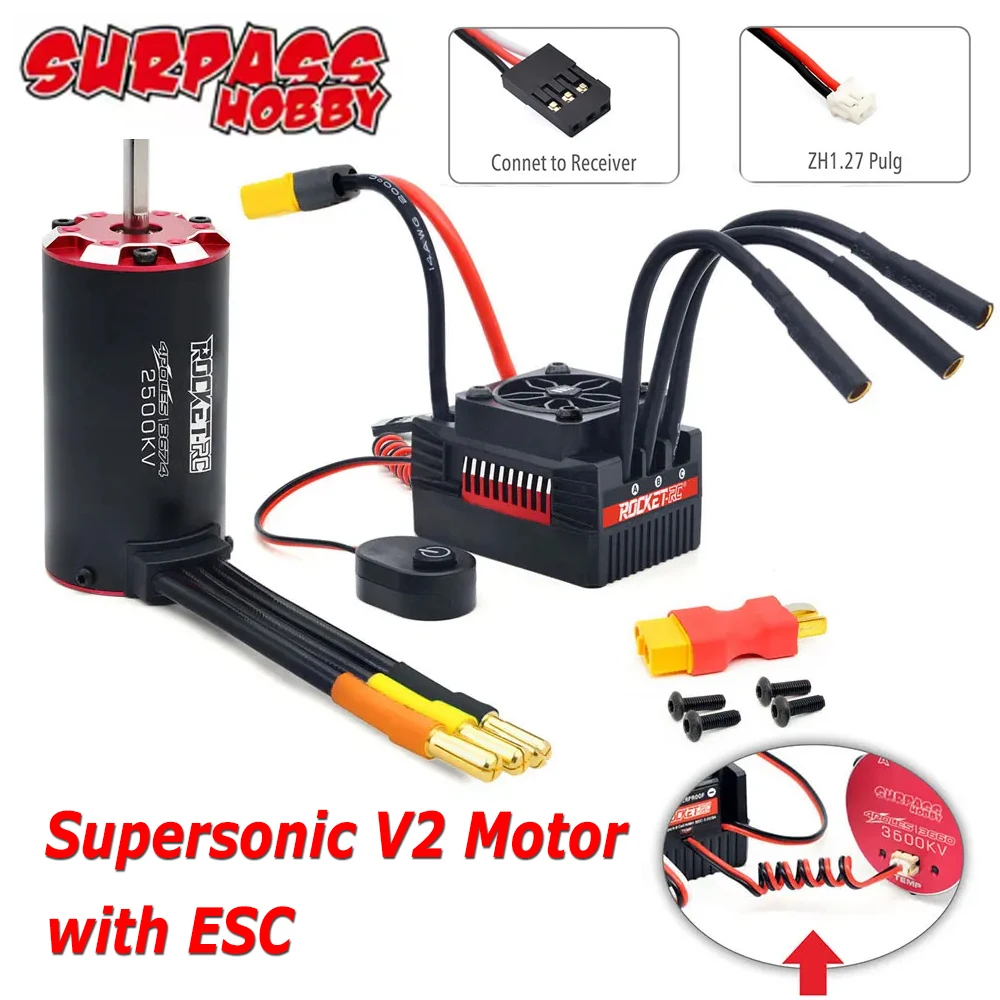 ROCKET RC Supersonic V2 3650 3660 3665 3670 3674 Brushless Motor w/Temp Sensor with 60A/90A/110A ESC Combo for 1/8 1/10 RC Car
ROCKET RC Supersonic V2 3650 3660 3665 3670 3674 Brushless Motor w/Temp Sensor with 60A/90A/110A ESC Combo for 1/8 1/10 RC Car