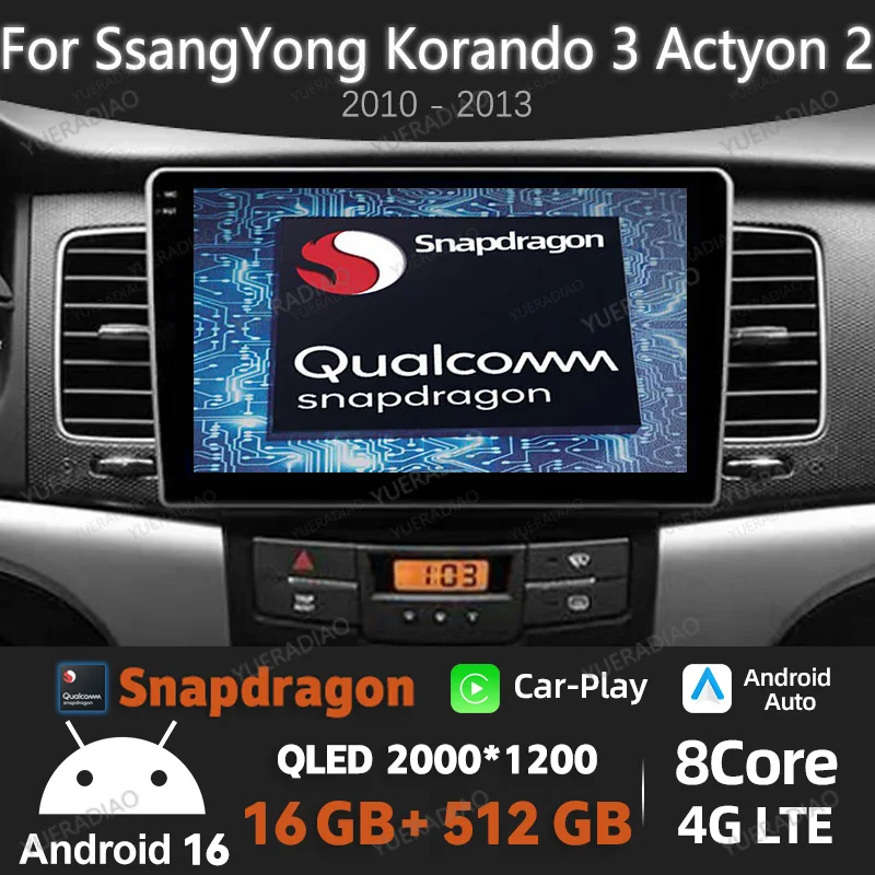 Android 16 Car Radio For SsangYong Korando 3 Actyon 2 2010 - 2013 GPS NAVI QLED Head Unit BT 4G WIFI Multimedia Video Player
Android 16 Car Radio For SsangYong Korando 3 Actyon 2 2010 - 2013 GPS NAVI QLED Head Unit BT 4G WIFI Multimedia Video Player