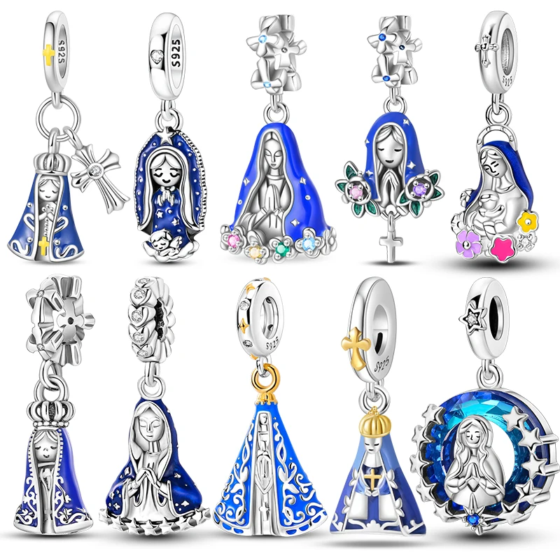 925 Sterling Silver Charms Pendant CZ Zircon Virgin Mary Series Dangle Fit Original Bracelet DIY Women Jewelry Gift
925 Sterling Silver Charms Pendant CZ Zircon Virgin Mary Series Dangle Fit Original Bracelet DIY Women Jewelry Gift