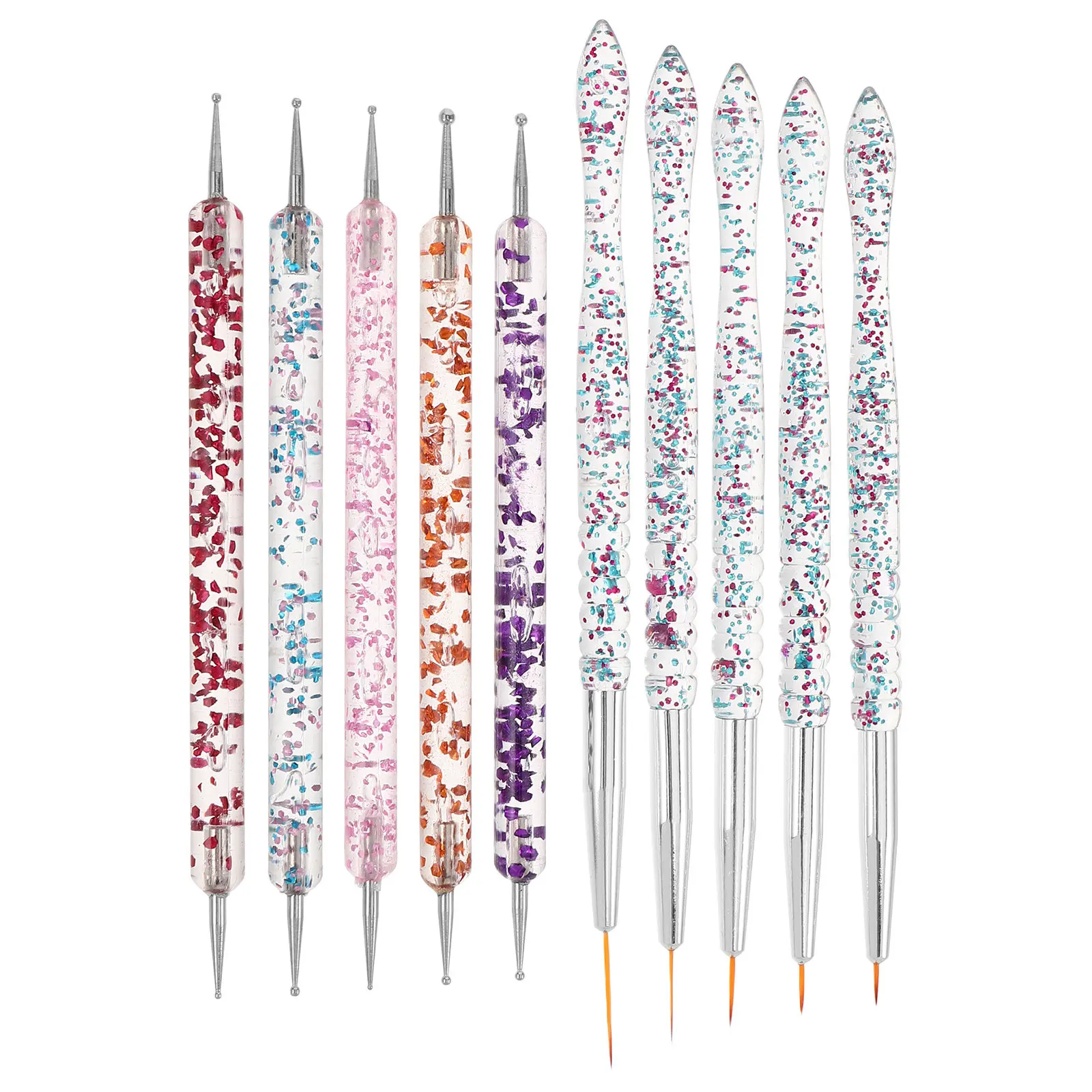 10Pcs Manicure Nail Art Accessories Tool Set Double End Dotting Pen for Creative Designs Nail Flower Pen Nails Art Marker Pens
10Pcs Manicure Nail Art Accessories Tool Set Double End Dotting Pen for Creative Designs Nail Flower Pen Nails Art Marker Pens