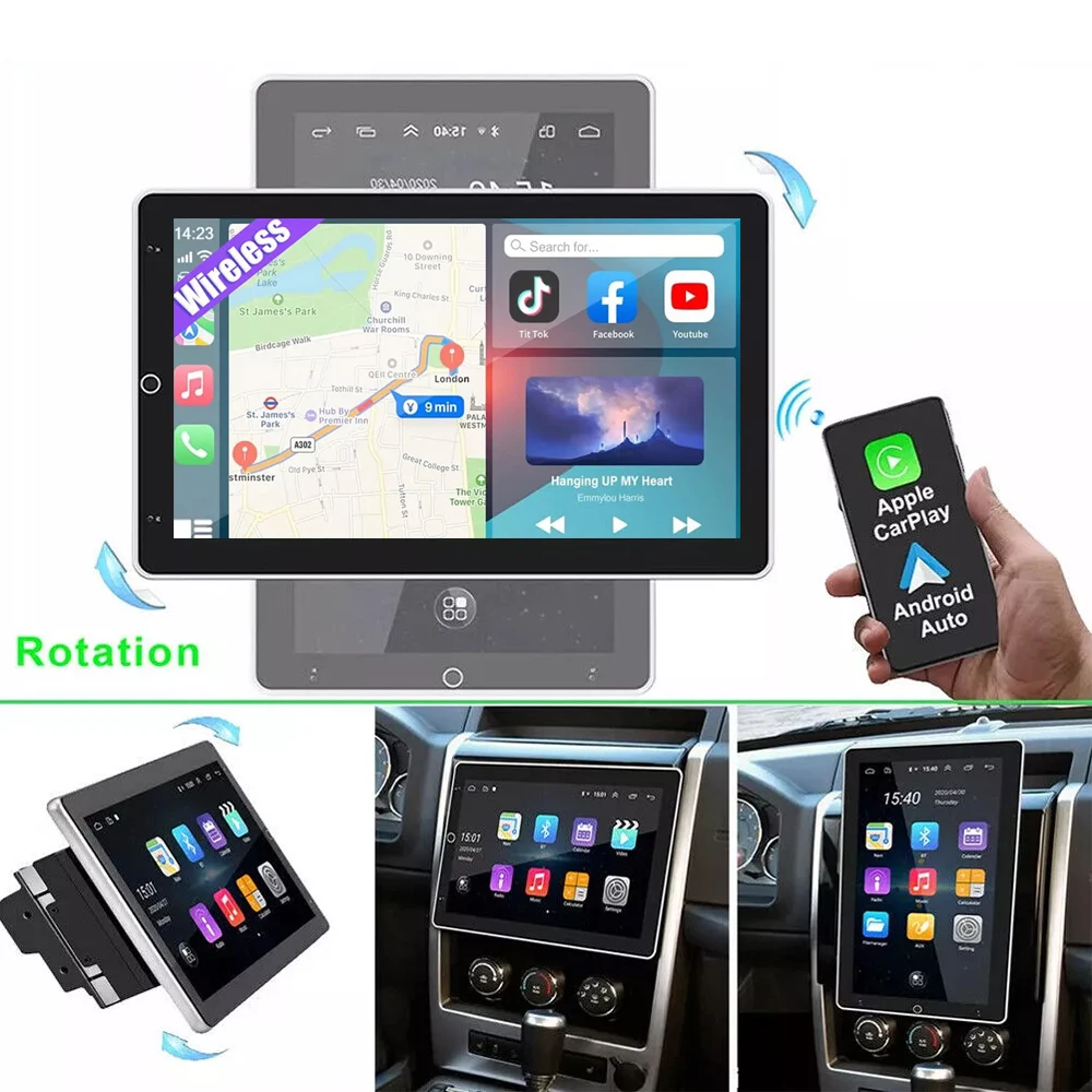 2Din Android 14 Car Radio Multimedia Player 10.1" Wireless Carplay 90° Rotatable Universal Stereo GPS Navigation BT FM DSP
2Din Android 14 Car Radio Multimedia Player 10.1" Wireless Carplay 90° Rotatable Universal Stereo GPS Navigation BT FM DSP