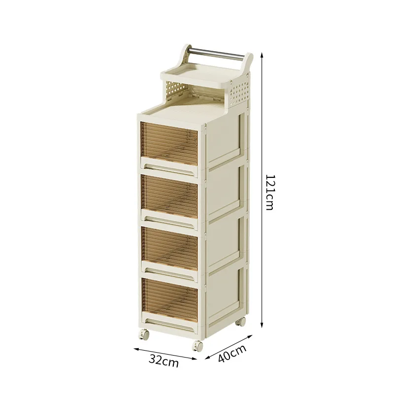 Household mobile drawer storage rack next to the simple folding sofa for sundries
Household mobile drawer storage rack next to the simple folding sofa for sundries