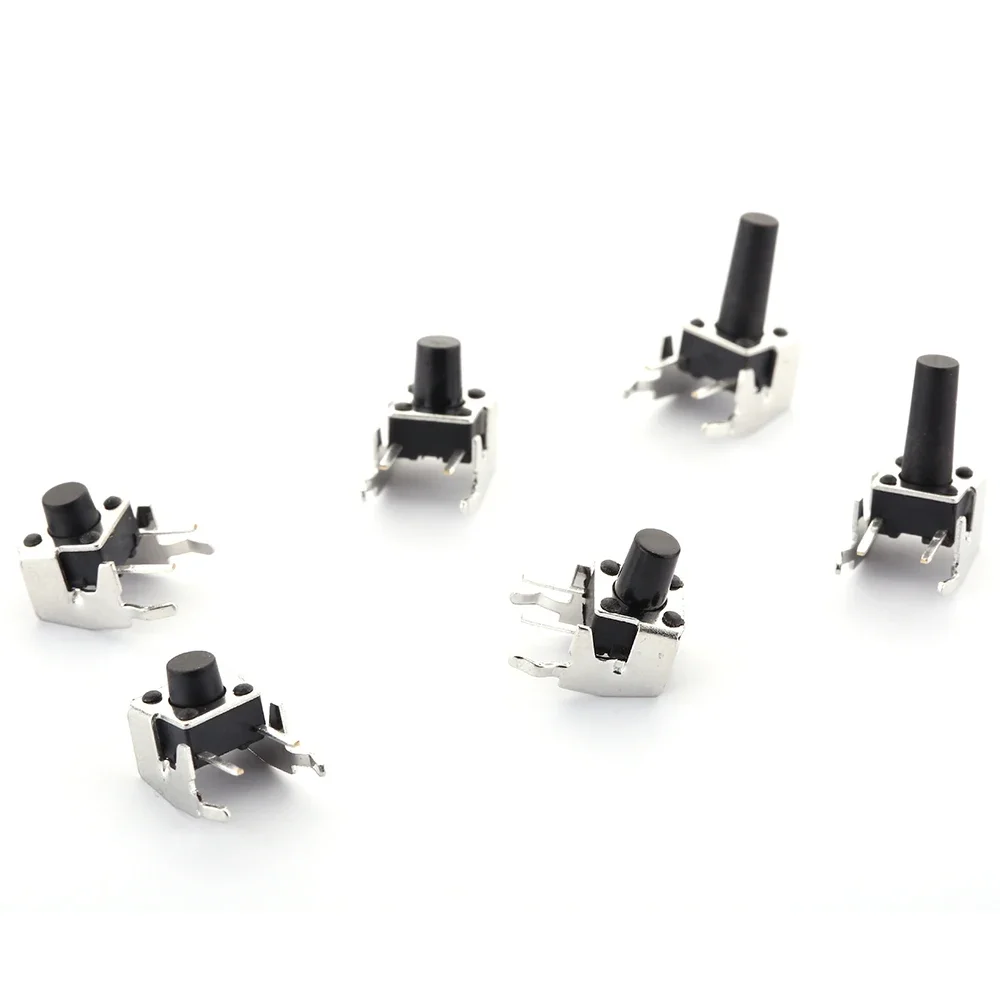 20PCS 6x6 6*6*4.3/4.5/5/6/7/7.5/8/10/13mm PCB Momentary Tactile Tact Push Button 4-Pin Self-reset Switch Right Angle With stent
20PCS 6x6 6*6*4.3/4.5/5/6/7/7.5/8/10/13mm PCB Momentary Tactile Tact Push Button 4-Pin Self-reset Switch Right Angle With stent