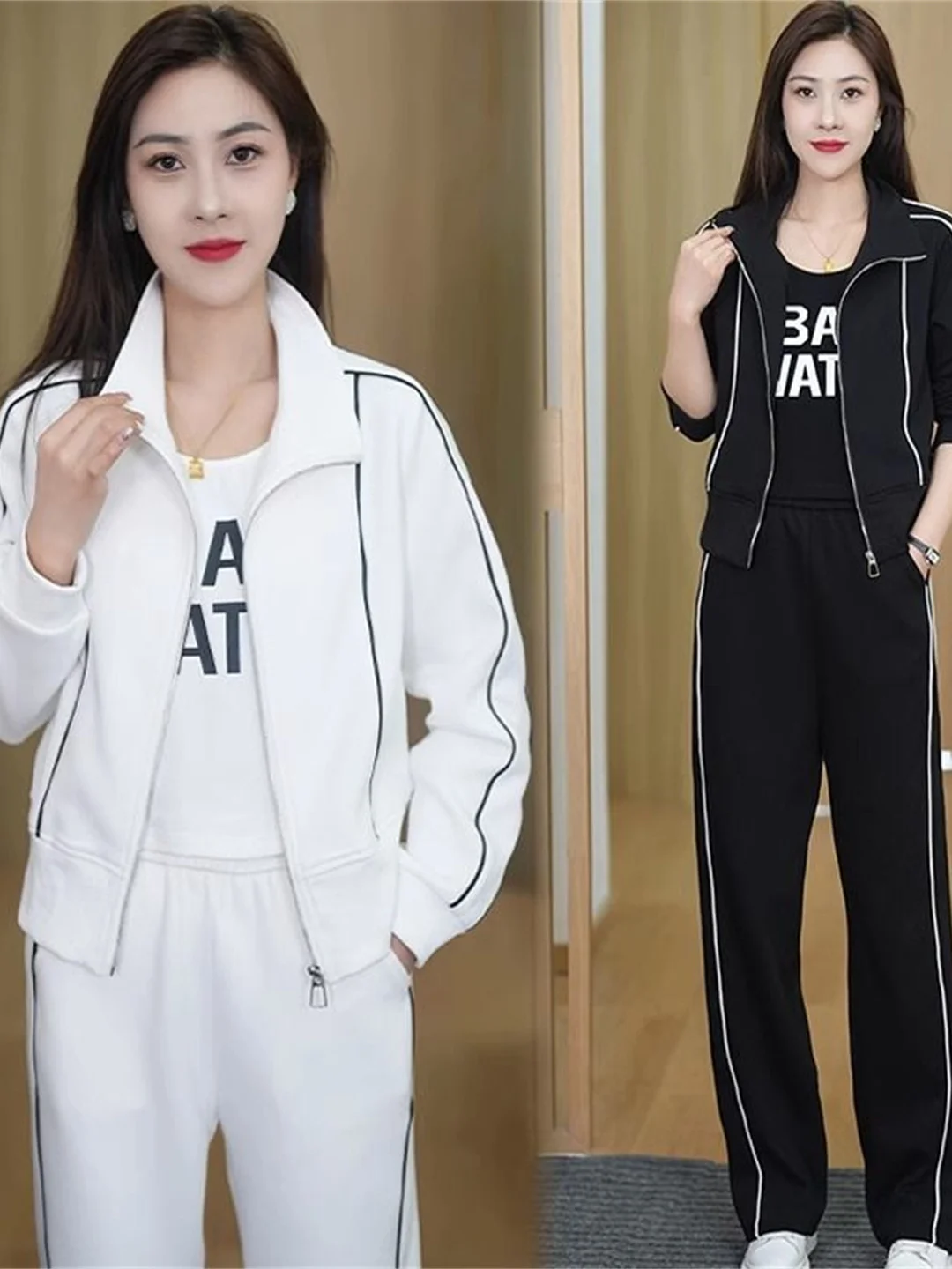 Fashionable Sportswear Set Women's Casual Sweatshirt Jacket Wide Leg Pants Two Piece Suit Spring Autumn New Arrival
Fashionable Sportswear Set Women's Casual Sweatshirt Jacket Wide Leg Pants Two Piece Suit Spring Autumn New Arrival