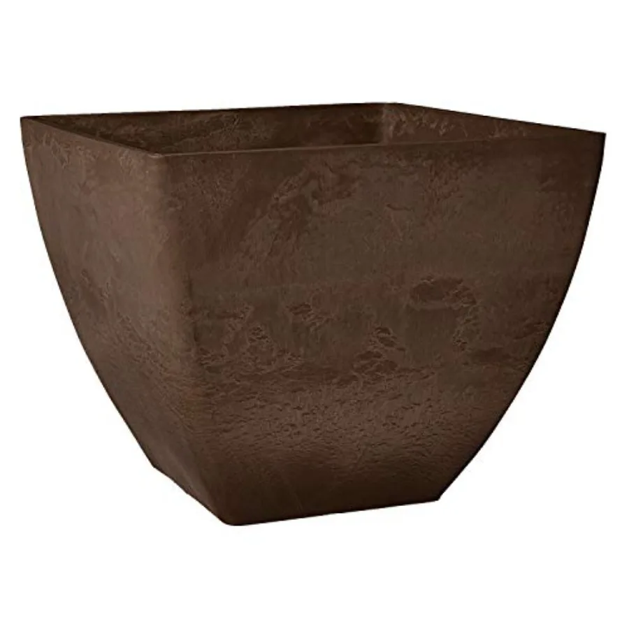 16x13 inch Plastic/Stone/Wood Composite Square Planter No Drainage Hole Drillable,Modern Indoor/Outer Pot for Flowers, Foliage,
16x13 inch Plastic/Stone/Wood Composite Square Planter No Drainage Hole Drillable,Modern Indoor/Outer Pot for Flowers, Foliage,