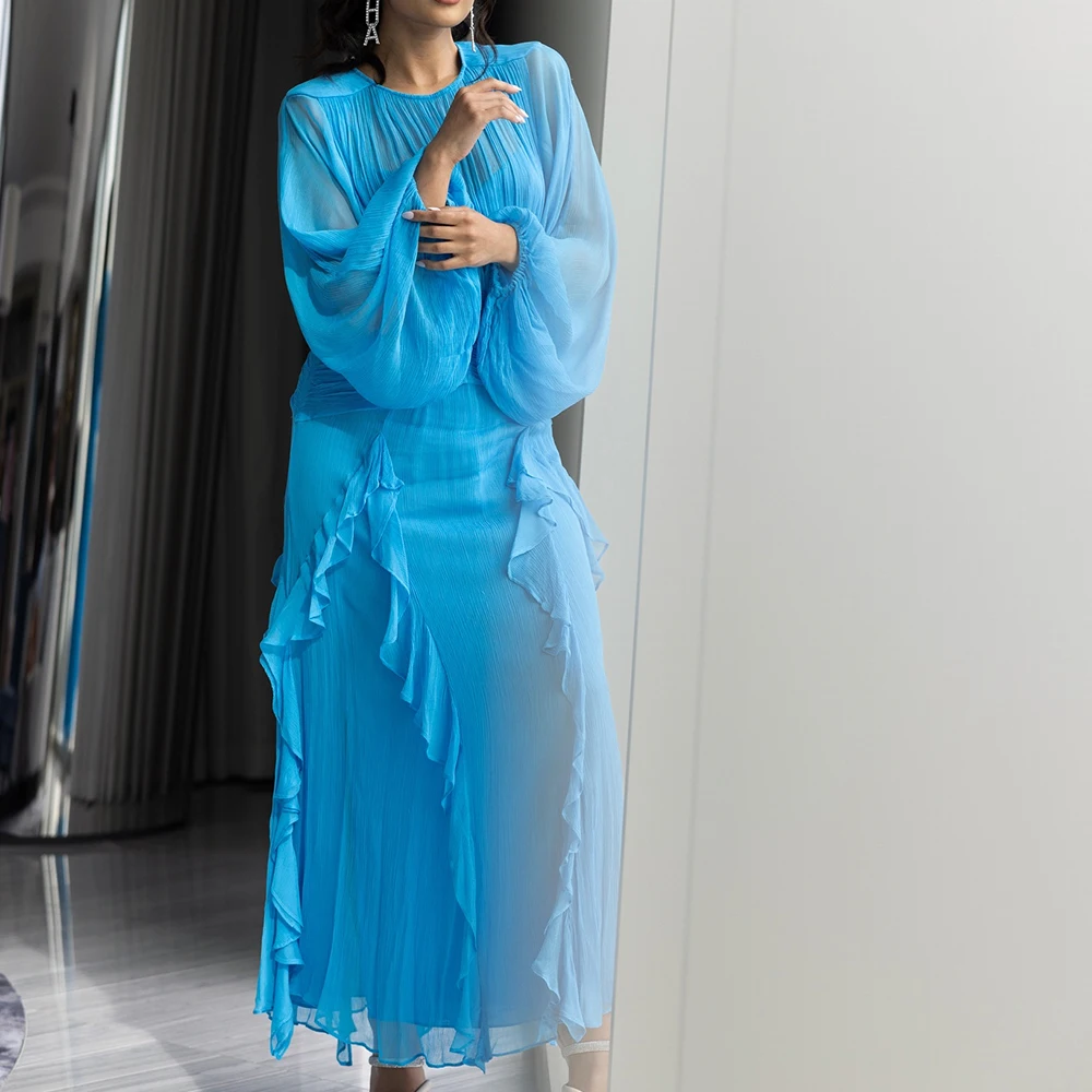 Customized Modern Chiffon A-Line Evening Dress High Quality Floor Length Long Sleeves vestidos para mujer Custom Size
Customized Modern Chiffon A-Line Evening Dress High Quality Floor Length Long Sleeves vestidos para mujer Custom Size
