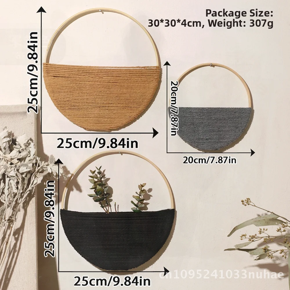 Bohemian Style Double Round Storage Rack Wall Decorations Handmade Woven Wall Hanging Home Accessories Pendant
Bohemian Style Double Round Storage Rack Wall Decorations Handmade Woven Wall Hanging Home Accessories Pendant