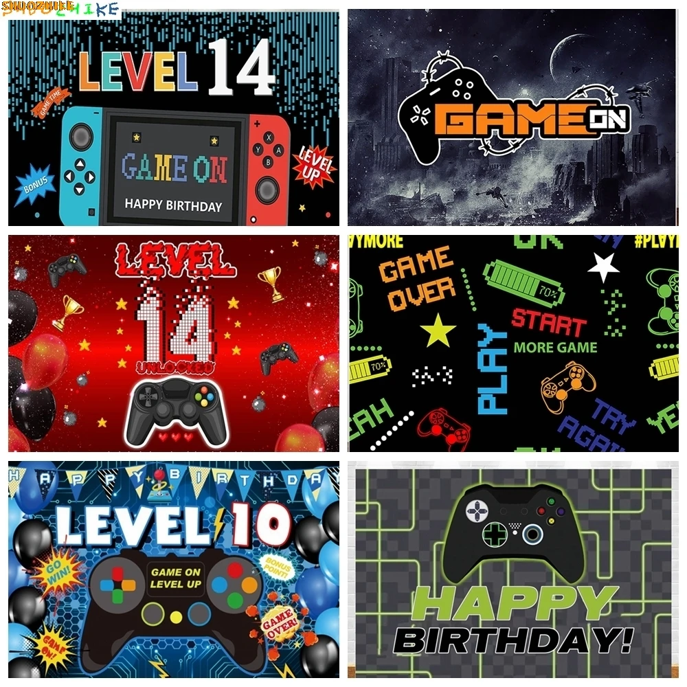 Gamepad Balloon Comic Photography Backdrops Upgrade For Boy Birthday Party Game Photo Studio Background VE-01
Gamepad Balloon Comic Photography Backdrops Upgrade For Boy Birthday Party Game Photo Studio Background VE-01