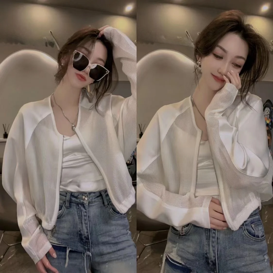 plus Size Summer New Short Sun Protection Clothes Women's Thin Breathable Long Sleeve Open Cardigan Air Conditioner Outerwear
plus Size Summer New Short Sun Protection Clothes Women's Thin Breathable Long Sleeve Open Cardigan Air Conditioner Outerwear