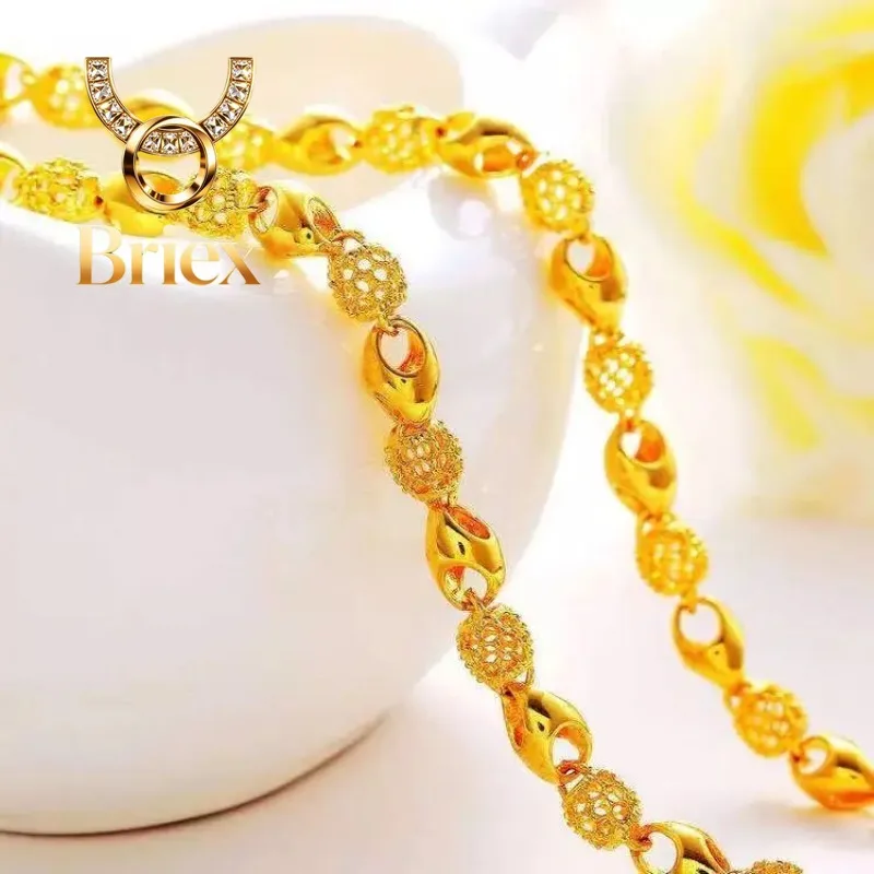 Briex Jewelry Men's 24K Gold AU999 Hollow Exquisite Necklace - Exquisite hollow carving, vivid shape, solid texture, eye-catchin
Briex Jewelry Men's 24K Gold AU999 Hollow Exquisite Necklace - Exquisite hollow carving, vivid shape, solid texture, eye-catchin