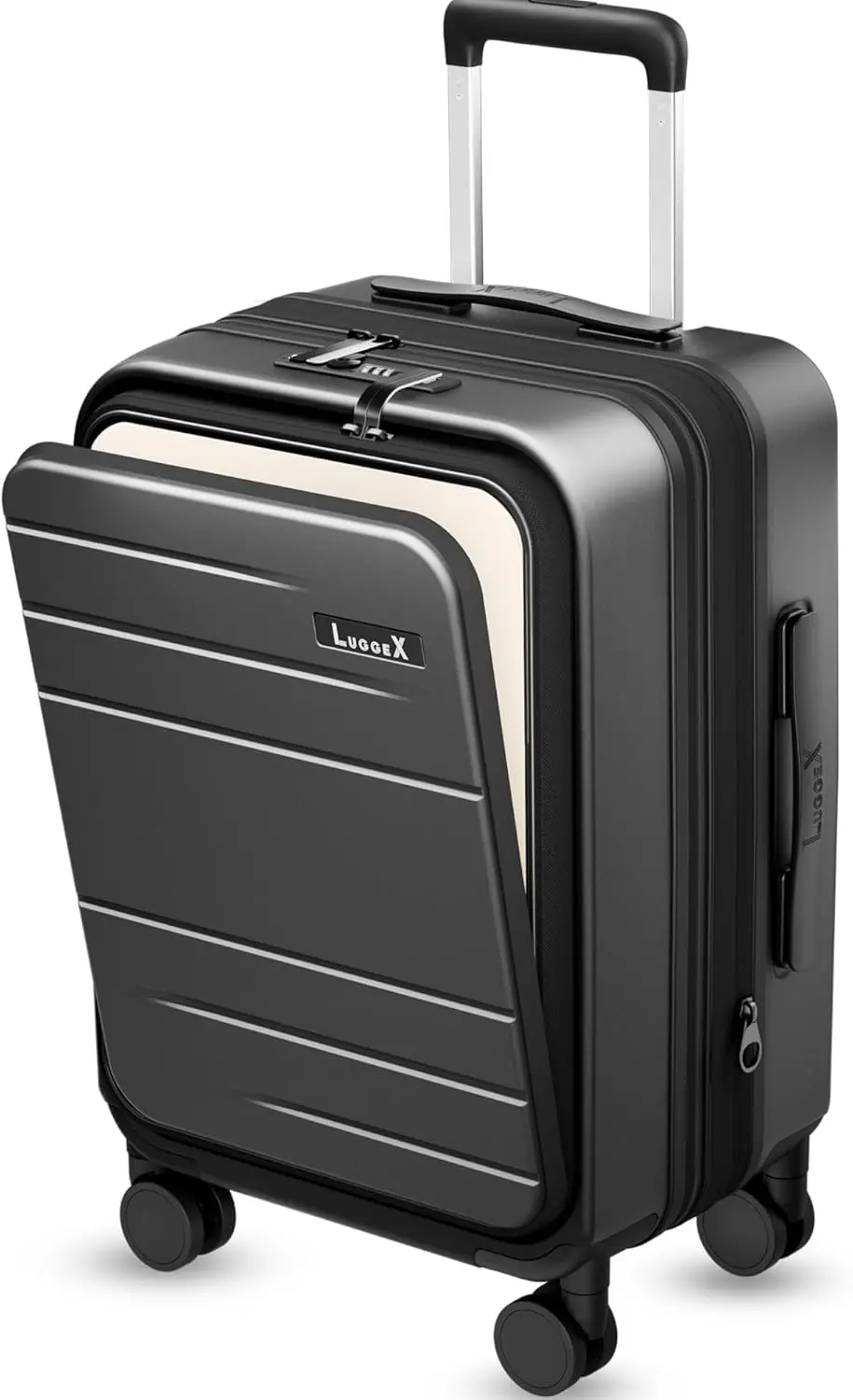 Carry On Luggage 22x14x9 Airline Approved, Expandable Polycarbonate Suitcase with Front Laptop Pocket, 20 Inch
Carry On Luggage 22x14x9 Airline Approved, Expandable Polycarbonate Suitcase with Front Laptop Pocket, 20 Inch