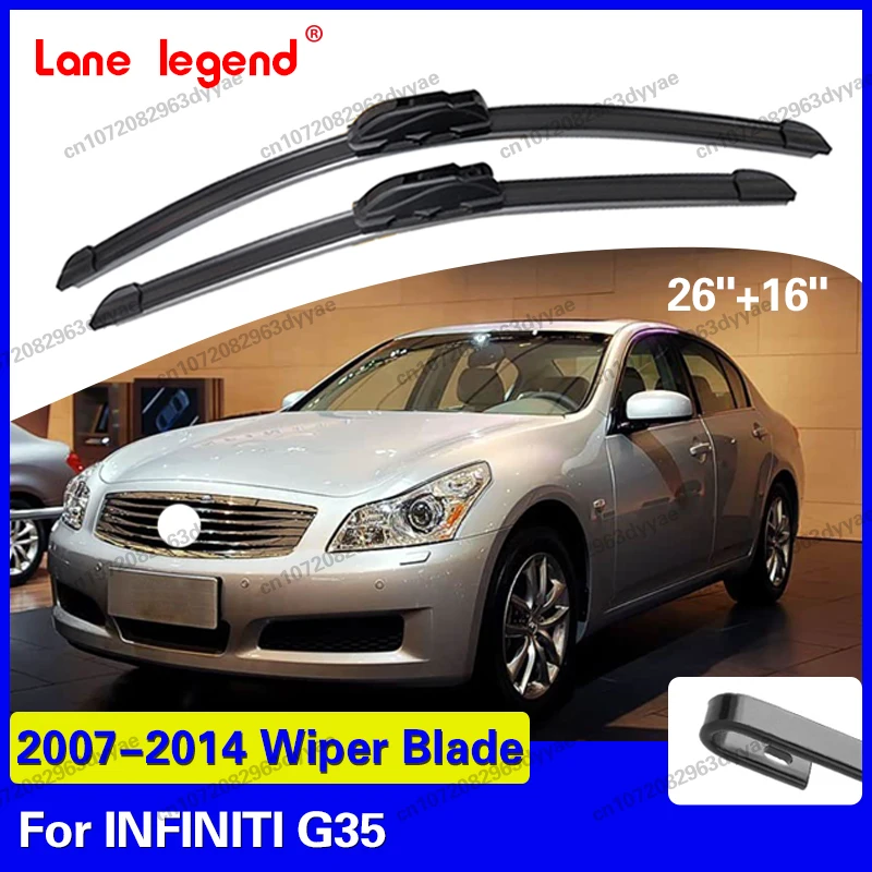 For Infiniti G35 2007-2014 2008 2009 2010 2011 2012 2013 2014 2pcs Front Windshield Wiper Blades Windscreen Wipers 26"+16"
For Infiniti G35 2007-2014 2008 2009 2010 2011 2012 2013 2014 2pcs Front Windshield Wiper Blades Windscreen Wipers 26"+16"