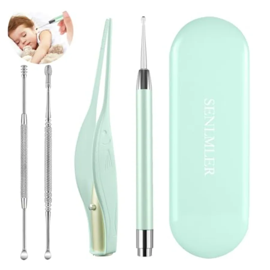 4 Pack Ear Wax Removal Tool Kit with Light, Ear Pick Ear Cleaning Tools Set for and Adults, Ear Picks Digger and Tweezers and S
4 Pack Ear Wax Removal Tool Kit with Light, Ear Pick Ear Cleaning Tools Set for and Adults, Ear Picks Digger and Tweezers and S