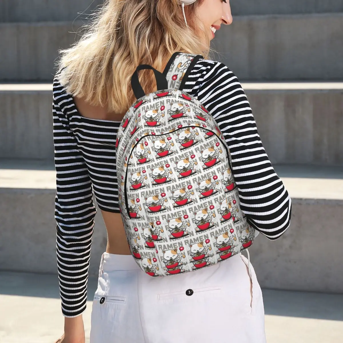 Kawaii Kittie Eating Japanese Noodle Backpack Student BookBag Kids School Bag Laptop Shoulder Bags for Men Women
Kawaii Kittie Eating Japanese Noodle Backpack Student BookBag Kids School Bag Laptop Shoulder Bags for Men Women