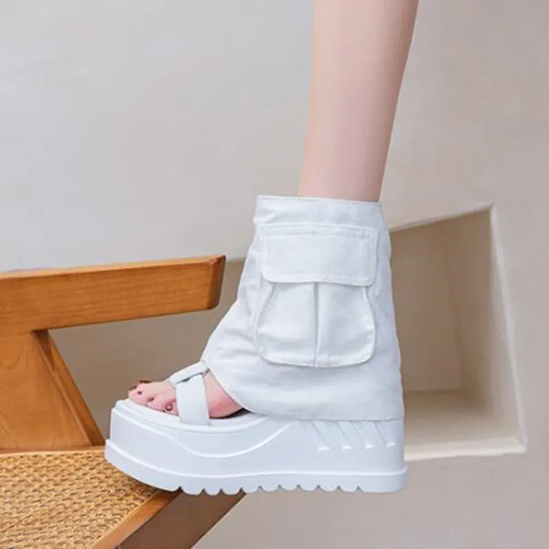 New 10cm Platform Open-toed Women's Pant Boots Fashion Female Sandals 2026 Summer Cool Boots Breathable Shoes Handmade Sandal
New 10cm Platform Open-toed Women's Pant Boots Fashion Female Sandals 2026 Summer Cool Boots Breathable Shoes Handmade Sandal