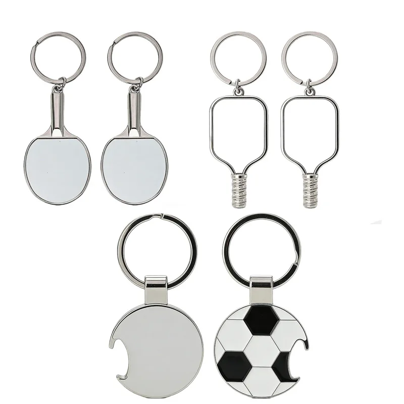 14pcs Keychain Sublimation DIY White Blank Alloy Table tennis Footable Car Keyring Lovely Backpack Handbag Pendant
14pcs Keychain Sublimation DIY White Blank Alloy Table tennis Footable Car Keyring Lovely Backpack Handbag Pendant