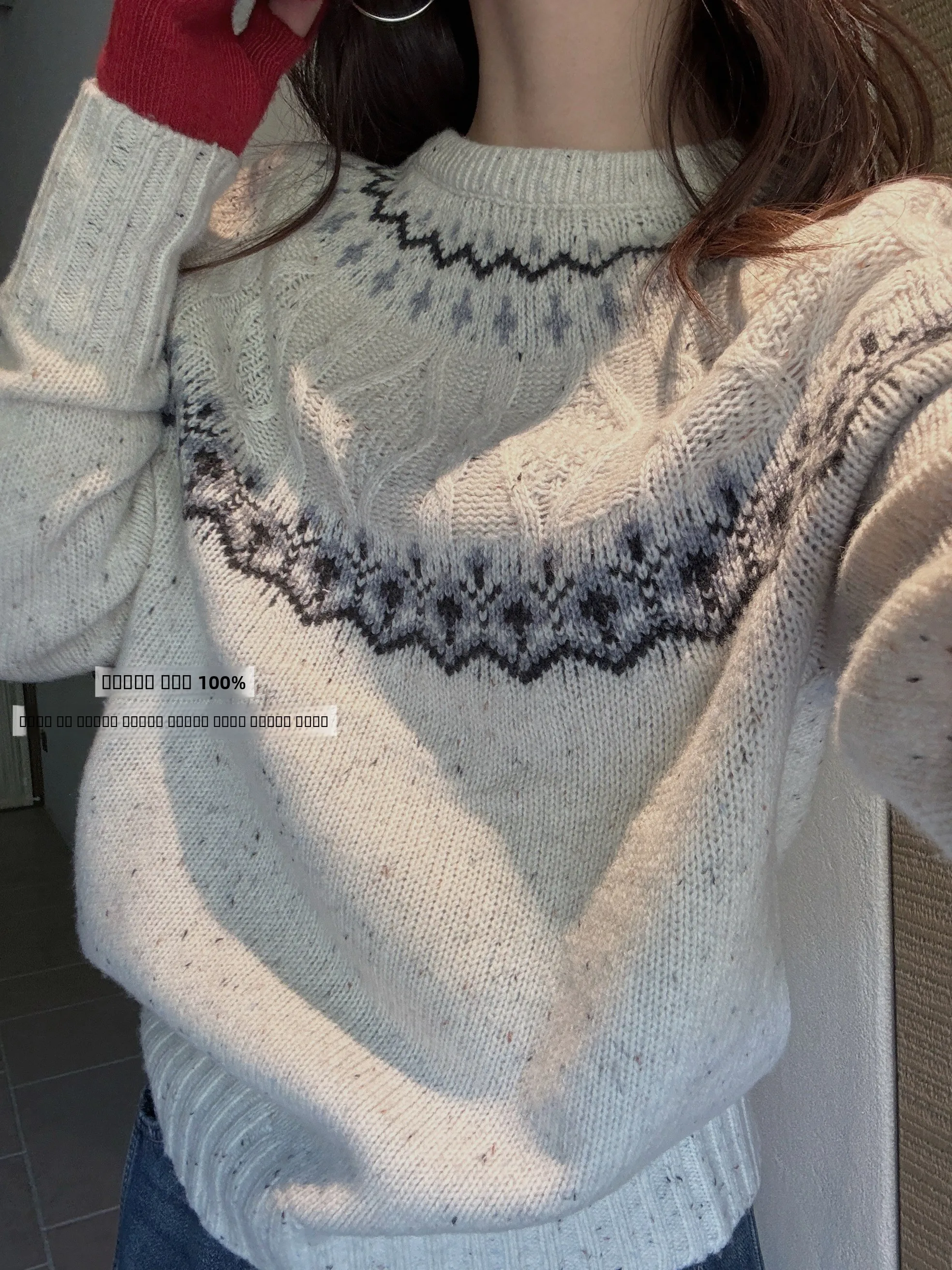 Chier Classic Fair Isle Wool Sweater Winter Warm Thiened Long Sve round Ne ort Sle Women's Faion Retro Tee Colors
Chier Classic Fair Isle Wool Sweater Winter Warm Thiened Long Sve round Ne ort Sle Women's Faion Retro Tee Colors