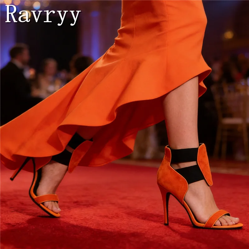 Женские оранжевые замшевые босоножки на шпильке с вырезами, эластичной резинкой на щиколотке и открытым носком для вечеринок и ночных клубов
Женские оранжевые замшевые босоножки на шпильке с вырезами, эластичной резинкой на щиколотке и открытым носком для вечеринок и ночных клубов