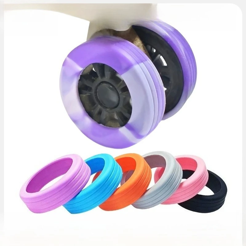 Universal Silent Suitcase Wheel Protectors, Shock Absorbing Sleeves, Wheels Noise Reduction Pads, Wheel Protection Additions.
Universal Silent Suitcase Wheel Protectors, Shock Absorbing Sleeves, Wheels Noise Reduction Pads, Wheel Protection Additions.
